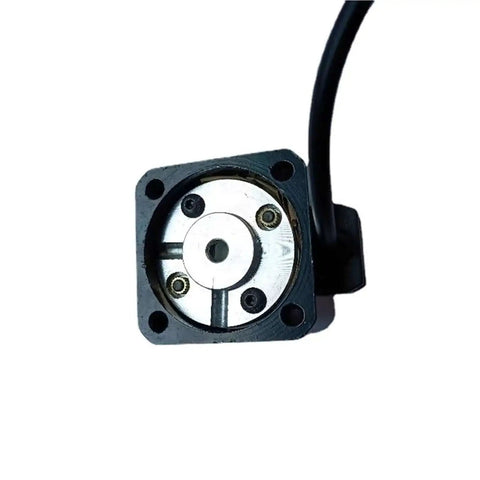 Front view of Nema 17 Stepper Motor With Power Off Brake, 24V DC, 42mm square frame, permanent magnet brake, 0.6Nm torque, 5mm shaft.