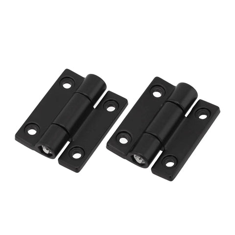 Front view of Beefy Ball Bearing Door Hinges Zinc Alloy Adjustable Torque Flat Hinge 360 Degree Rotation For Furniture Cabinets Black
