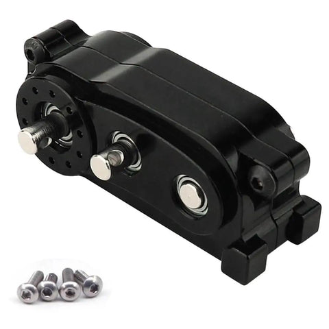 Beefed-Up All Metal Front Planetary Transmission With Prefixal Gearbox And Hardened Steel Drive Shaft For 1/10 RC Crawler, black