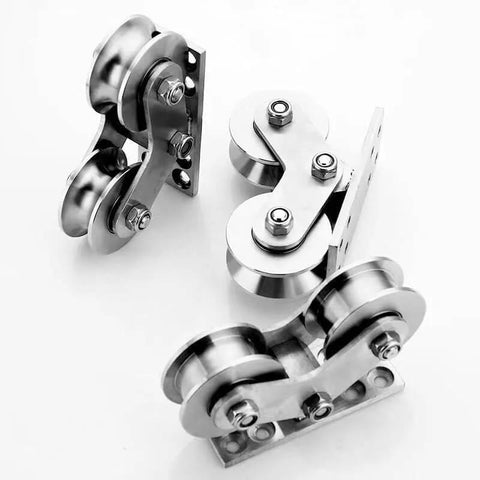 Built Tough Heavy Duty Groove Wheel Pulley For Wire Systems 304 stainless steel bearing track.