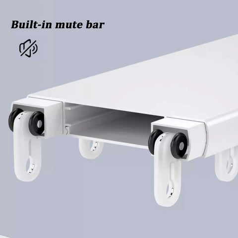 Heavy Duty Double Row Ceiling Curtains Track Silent Curtain Rail for Ceiling Double Track System with Smooth Sliding Rails