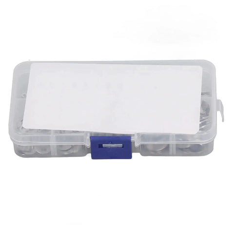 200Pcs E Clip Retaining Ring Kit With Storage Box In High Carbon Steel For Bearings Gears Pulleys Shafts And More A Go To Set