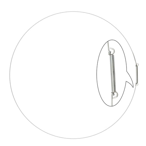 Washer Door Boot Spring Clamp Assembly 4861ER2001D Replacement Clip for Front Load Washers, close-up of stainless steel spring