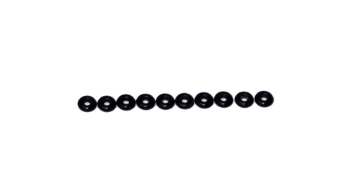 O-ring, Viton fluoropolymer elastomer, 1/4 in ID x 1/2 in OD, 70 durometer, pack of 10, black
