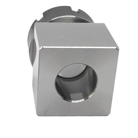 ER32 Square Collet Block And Holder For CNC Lathe And Engraving, 0.005 mm Precision Carbon Steel Workholding, front view