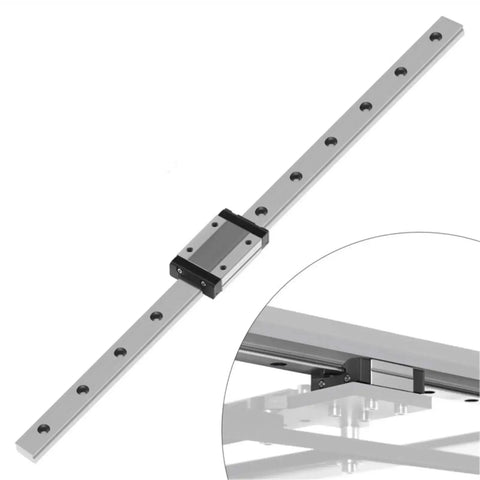 High Precision Miniature Linear Rail Slide Kit With C Carriage 100mm To 500mm Travel Black Finish Smooth Low Friction Guide Rail System
