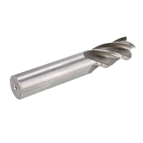 End Mill 4 Flute Straight Shank Machining Cutter 17mm Diameter 32mm Cutting Depth 16mm Shank Diameter 92mm Total Length Helical Groove Milling Tool For Metals And Alloys - side view