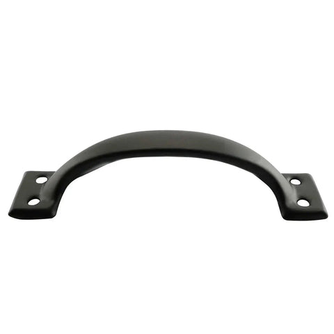 10 Pack 99mm Black Iron Door Handle Pulls With Screws For Doors And Drawers Vintage Surface Mount Hardware For Barn Doors Garage Doors Screen Doors Grilles Easy Grip Large Hand Clearance