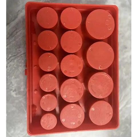 Buna-N Industrial Square O Ring Master Kit, 347-Piece Red Set For Maintenance And Repair displayed in open box top view