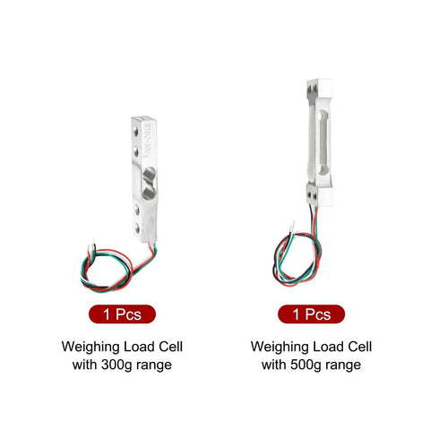 Pair Of Aluminum Load Cells 500g Capacity For Electronic Balances And Scales High-Accuracy Weigh Sensor Silver Tone 1 Pc Each