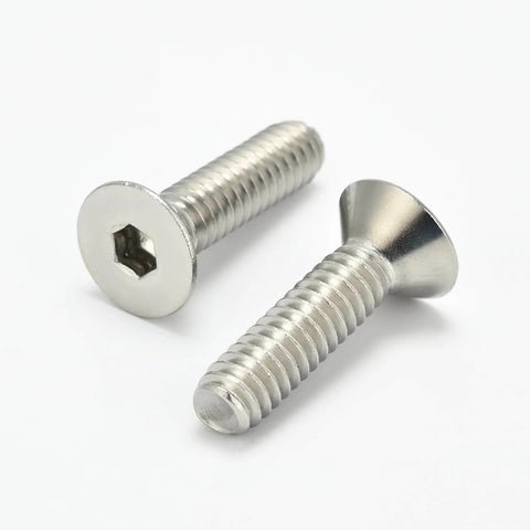 Two 50 Pcs 1/4-20 x 1 Flat Head Socket Cap Screws Countersunk Bolts in 304 Stainless Steel 18-8, 1 Inch Long with Allen Drive
