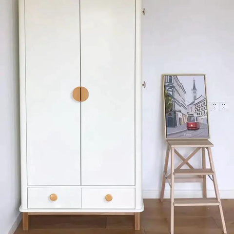 White wardrobe with Four Pack Semicircle Wood Cabinet Handles Beechwood Solid Wood Vintage Hardware for Kitchen Cabinets Drawers Cupboards