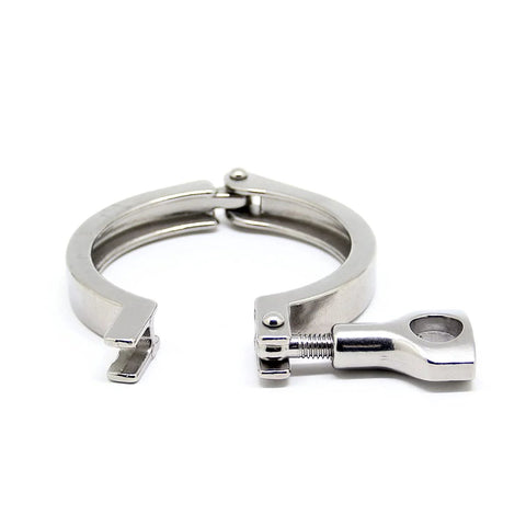 Stainless steel 2.5in tri-clamp with wing nut sanitary clamp assembly, 77.5mm flange