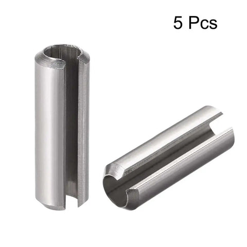 Slotted Spring Pin M8 X 50mm 304 Stainless Steel Roll Pin With Chamfered Ends For Easy Install And Precise Positioning, Pack Of 5