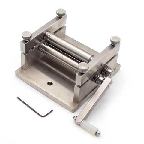 DIY Manual Plate Rolling Machine Handy Mini Bending Tool For Soft Metal Sheets And Tubes, stainless steel build with handle