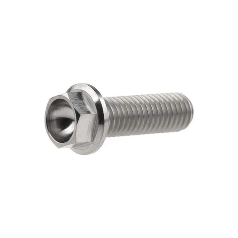 Titanium Flange Hex Bolt M8x25mm 1.25mm Pitch Pack Of 4 Grade 5 6AL4V Titanium Alloy CNC Machined Head for automotive projects.