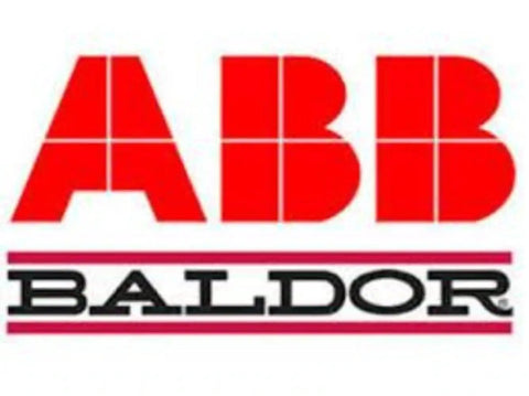 ABB Baldor logo, brand of 1.5 HP 1,725 RPM Industrial Electric Motor Single-Phase TEFC 115/230V 56-Frame.