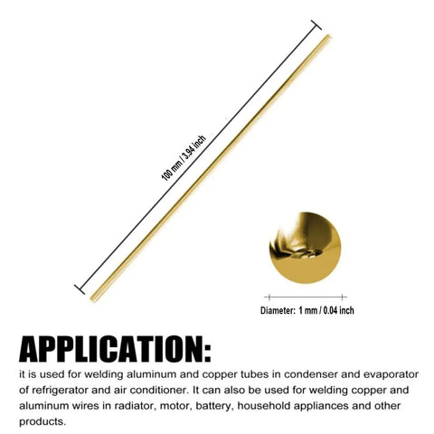 Solid Brass Rods One Millimeter By One Hundred Millimeters Pack Of 30 For Knife Making Handles Pins And Rivets DIY Hobby Hardware For Crafts Knifemaking Scales Model Cars And General Projects With Smooth Finish And Easy To Cut shown in packaging with dimensions.