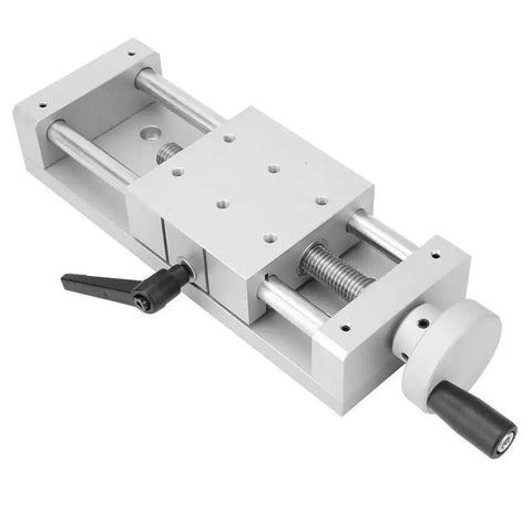Ultra Smooth Low Friction Aluminum Linear Stage Table With 100mm Travel for CNC Positioning, side view.
