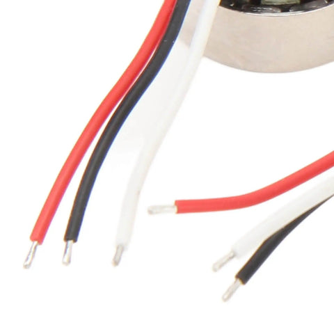 Close-up of wires from a Beefed Up High Performance 1503 Brushless Motor For RC Airplanes And Multicopters Metal Alloy Core UAV Aircraft Motor