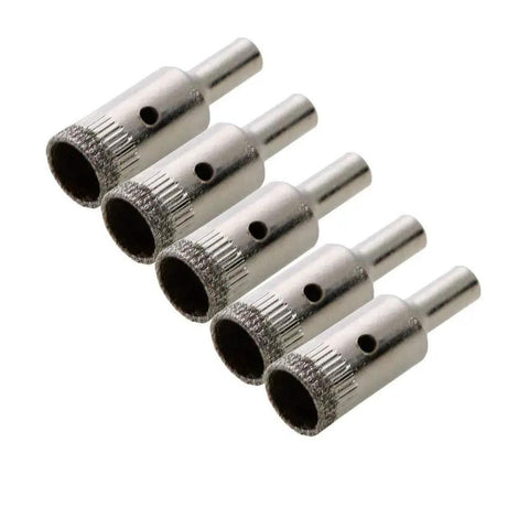 5-pack 1/2 Inch Diamond Drill Bit Hole Saw Set For Tile Glass Marble Granite Fiberglass Ceramic - front view