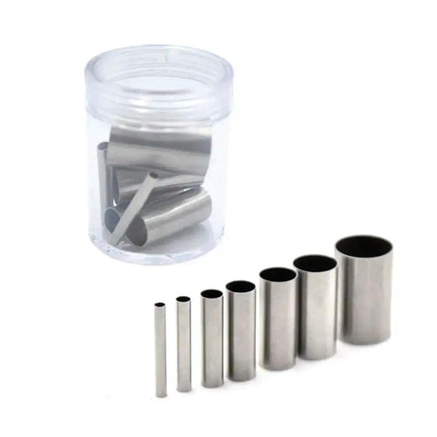 Clay Cutters Seven Piece Pro Grade Circle Cutter Set Stainless Steel Hollow Punches with storage case, 7 sizes 3mm to 16mm