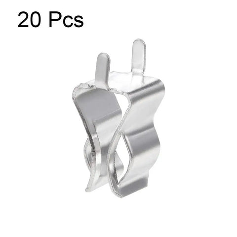 Fuse Clips for 6mm x 30mm Glass Ceramic Tubes, 2 Pole DIP Mount Holders, 20 Pack Pro Grade Clamp Clips, front view