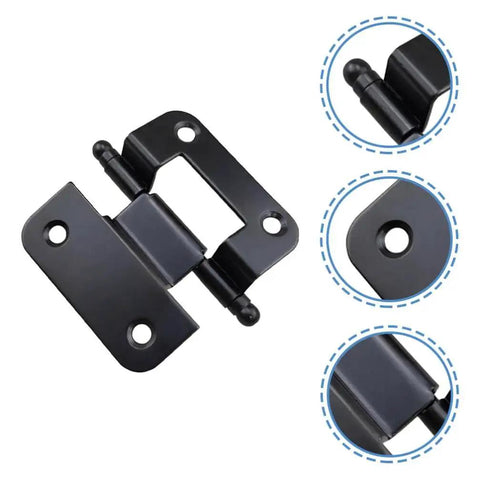 Beefy 10 Pack Cabinet Door Hinges For Residential Doors Built From Solid Iron With Smooth Burr Free Edges High Load Bearing Capacity Easy Mounting