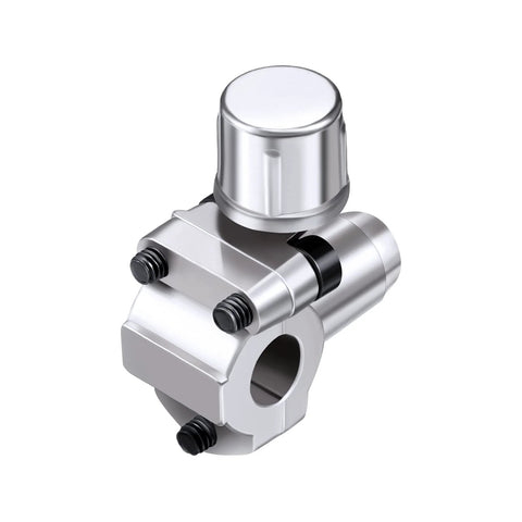 Chinco BPV-31 valve kit, chrome refrigerator tap valve with mounting screws for 1/4–3/8 in OD pipes