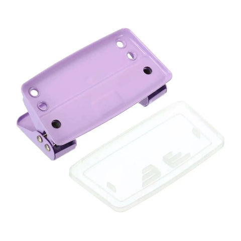 Two Hole One Quarter Inch Paper Punch For Office And Home Metal Hole Puncher With Eight Sheet Capacity Durable Purple Puncher