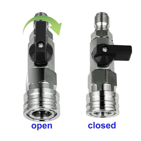 High Pressure Washer Ball Valve Kit With One Quarter Inch NPT Quick Connector For 4500 PSI Power Washer Hose DIY Ready Attachment