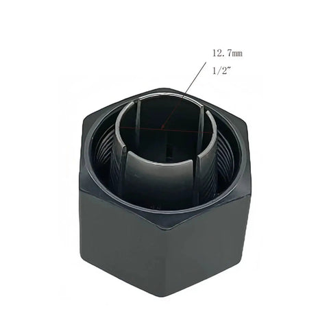Half Inch Router Collet Chuck And Nut Replacement Self Releasing Design 12.7mm two pack accessory for precise and smooth routing.