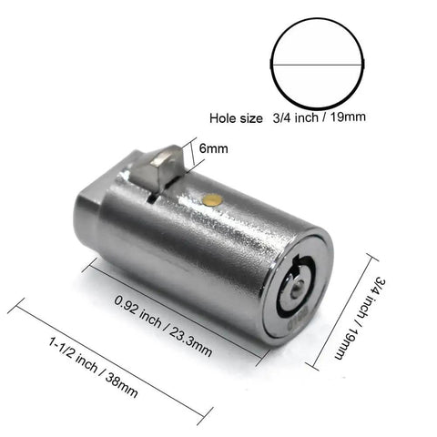 Vending Machine Lock Keyed Alike for Coke, Snack, and Soda Machines With 3 Keys Included, Zinc Alloy Chrome Finish, 0.92 Inch Cylinder Length