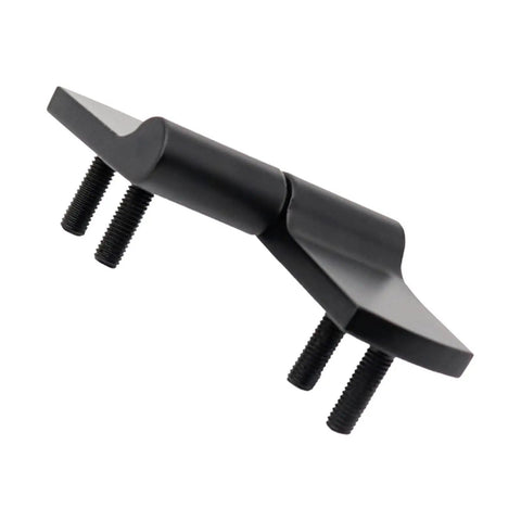 Front view of 360 Degree Torque Hinges For Cabinets And Furniture, Friction Positioning Hinge In Matte Black Zinc Alloy, Model HFK86.