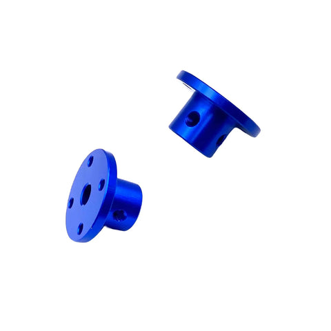 Blue aluminum flange shaft couplings, 6mm bore, set-screw type, 4 pcs for RC model parts