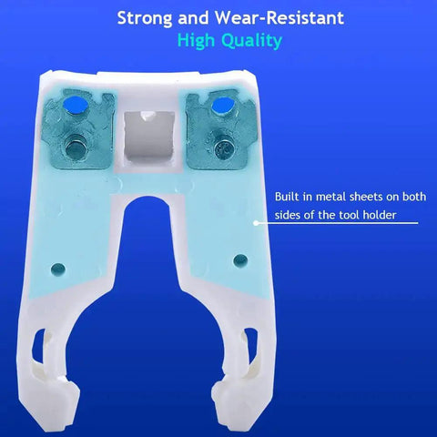 ISO30 Tool Holder Clamp For CNC Machines And Automatic Tool Changer, flame proof rubber claw close-up with metal sheets