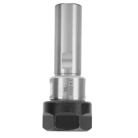 Front view of Long Reach CNC Milling Tool Extension Holder With Three Quarters Inch Shank 50mm ER20A-50L showcasing straight shank.