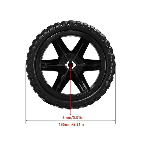 Two Pack 5 Inch Diameter Rubber Foam Shopping Cart Wheels Replacement For Grocery Carts Folding Trolleys Rolling Bags