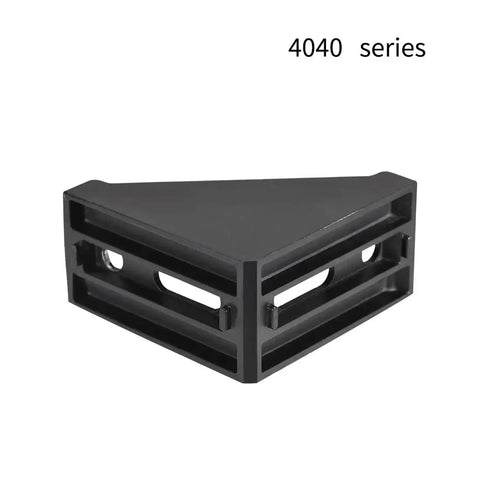 Inside Corner Bracket Gusset For 4040 Aluminum Extrusion, 80mm X 80mm, Pack Of 4, Black, Heavy Duty Corner Support