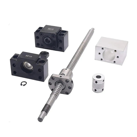 Two Pack 400mm HGR20 Linear Guide Rails With Four Bearing Blocks And One 400mm SFU1204 Ball Screw Kit With Metal Deflector Nut for CNC