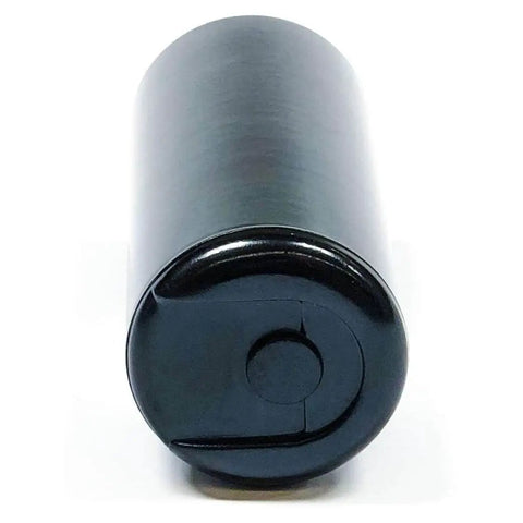 Single motor run capacitor replacement for HVAC and industrial AC motors, 440 VAC rated, metalized film, terminal view