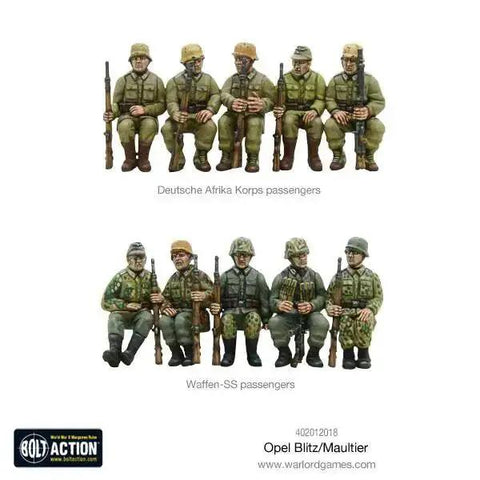 Opel Blitz Maultier WWII Truck 1 56 Scale Tabletop Miniatures Set Plastic Paintable 28mm WWII Soldier Figures Unpainted Minis