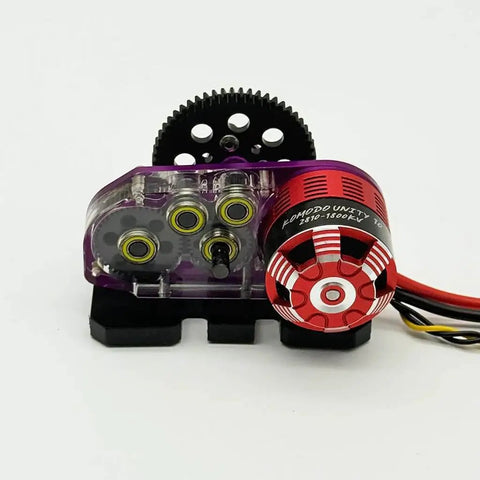 KMD Unity 10 Competition 2-In-1 Brushless Outrunner Motor With Integrated ESC for 1/10 RC Rock Crawler, close-up view