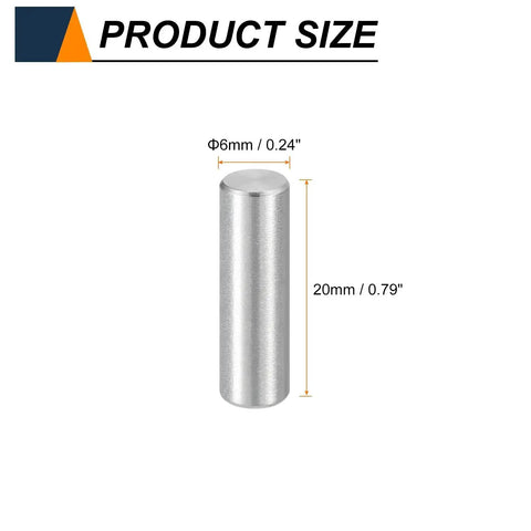 55 Pack M6 Dowel Pins 20mm Stainless Steel Cylindrical Shelf Pegs For Metal And Wood DIY Projects Quick Install And Secure Fit 304 Stainless Silver Finish