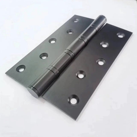 6 Inch Ball Bearing Door Hinges For Heavy Duty Wood Doors Non Mortise With Mounting Hardware Brushed Black Stainless Steel 304 Pack Of 2