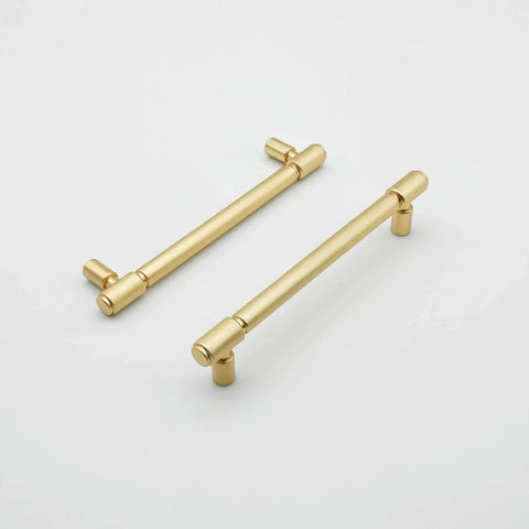 Two 10 Pack Brushed Gold Cabinet Pulls 5 Inch Hole Center 128mm Brushed Brass Handles for drawer dresser solid zinc alloy