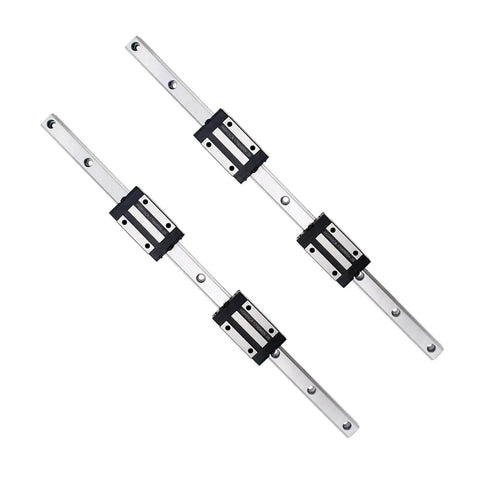 500mm Linear Rail Kit With Two Guide Rails And Four Carriage Blocks For CNC Machines displayed on white background.