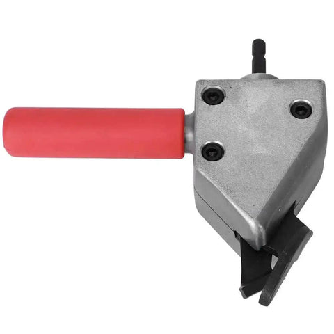 Heavy Duty Metal Sheet Cutter For Electric Drill With Universal 7mm Hex Shank, ergonomic handle, durable metal cutting tool.