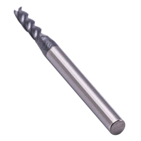 Pro Grade Solid Carbide End Mill Set Five Pcs Four Flute Three Thirty Second Inch Cutting Diameter Shank One Eighth Inch LOC One And Half Inch OAL AlTiN Coated 35 Deg Helix Square End Mills Alloy Steel Hardened Steel Iron Copper