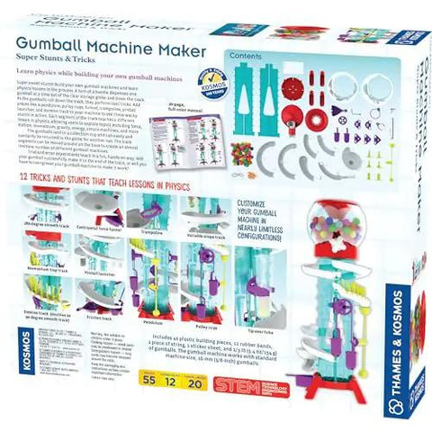 Thames & Kosmos Gumball Machine Maker toy kit box with colorful plastic components